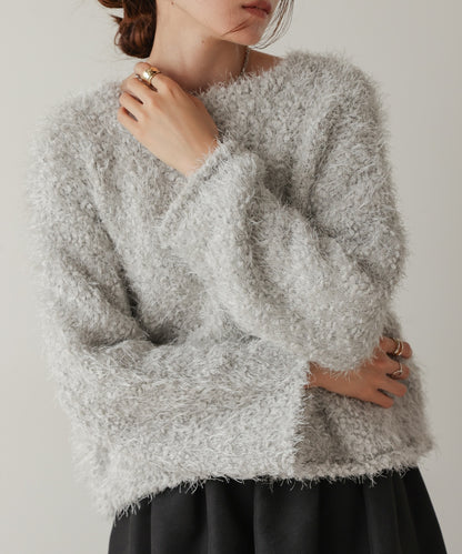 airy yarn popcorn knit