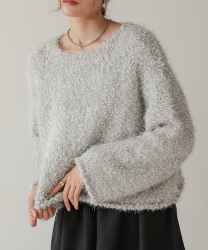 airy yarn popcorn knit