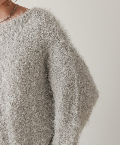 airy yarn popcorn knit