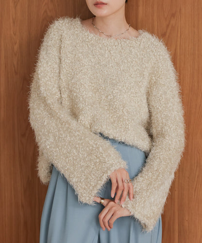 airy yarn popcorn knit