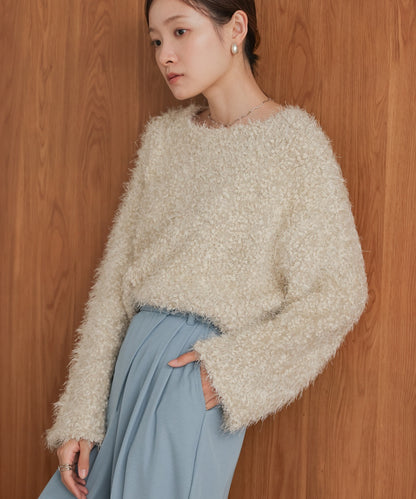 airy yarn popcorn knit