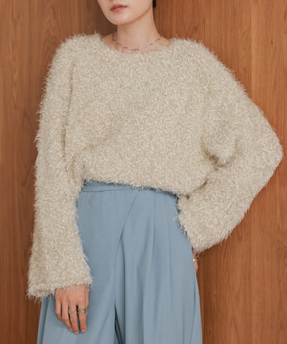 airy yarn popcorn knit