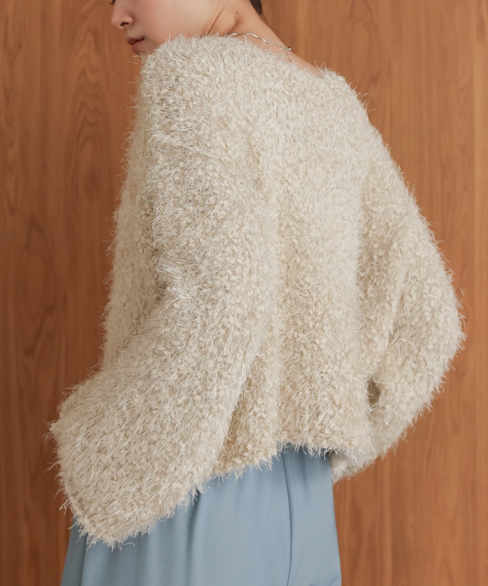 airy yarn popcorn knit