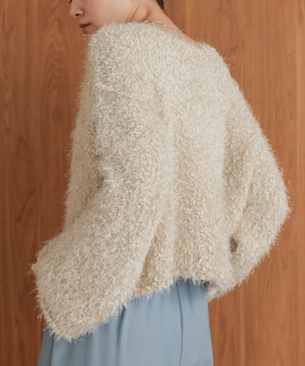 airy yarn popcorn knit