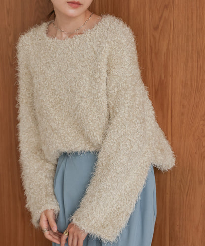 airy yarn popcorn knit