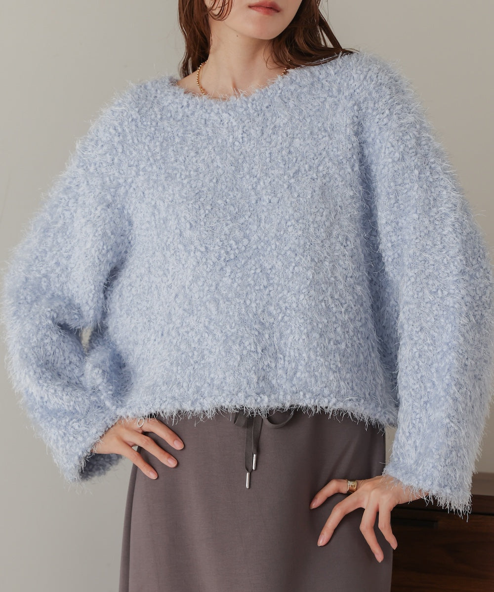 airy yarn popcorn knit