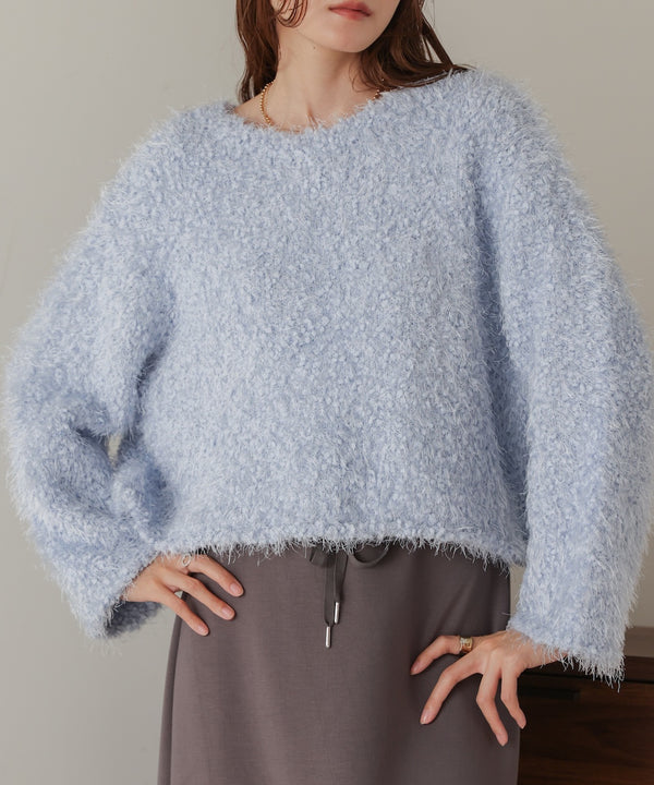 airy yarn popcorn knit