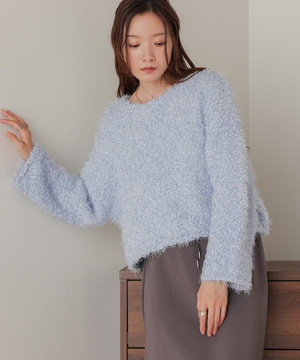 airy yarn popcorn knit