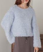 airy yarn popcorn knit