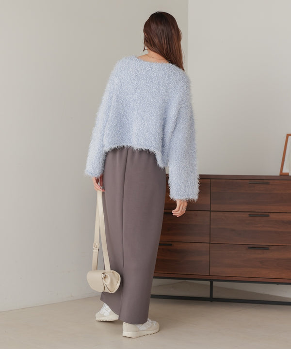 airy yarn popcorn knit