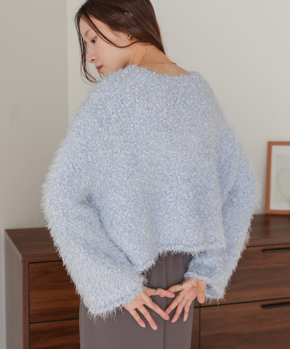 airy yarn popcorn knit