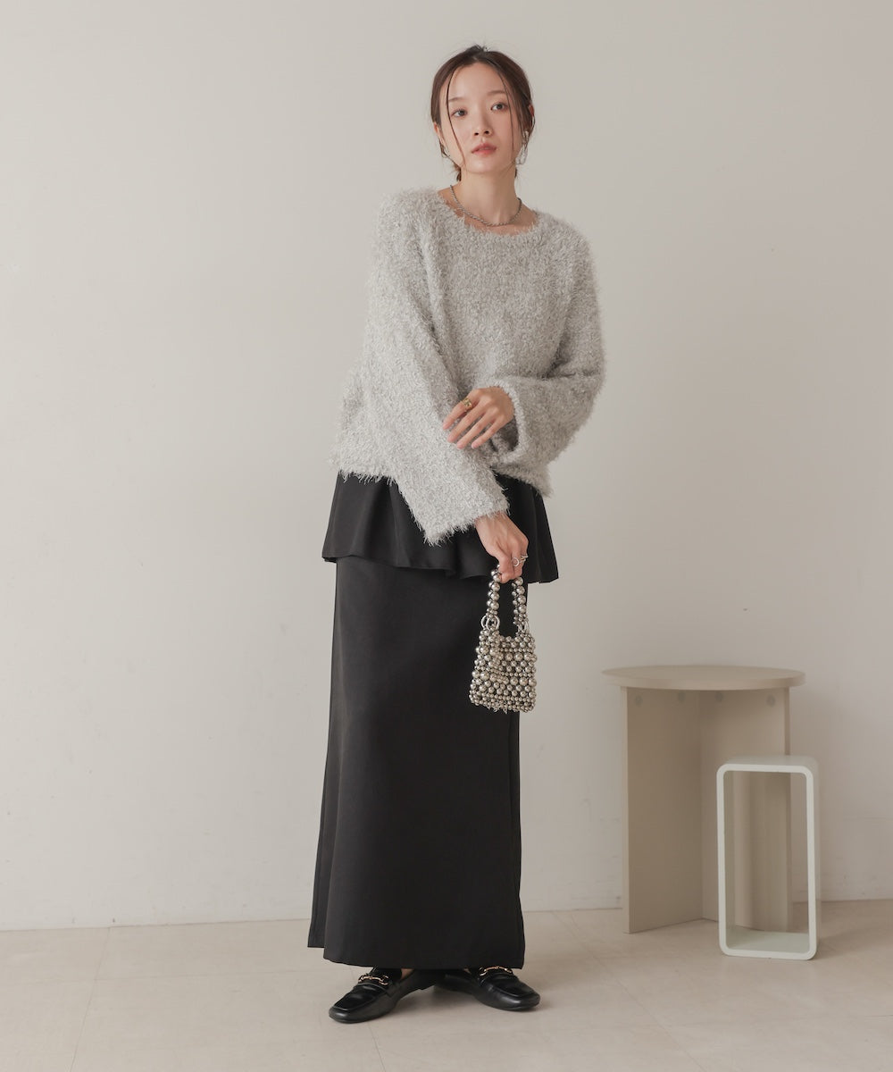 airy yarn popcorn knit