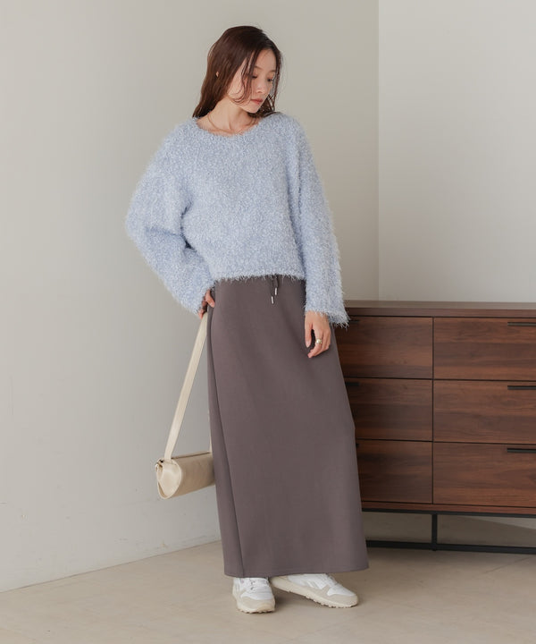 airy yarn popcorn knit