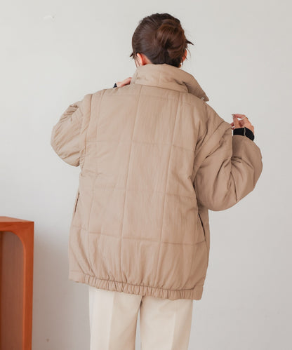 2-way mid-length down jacket with removable sleeves