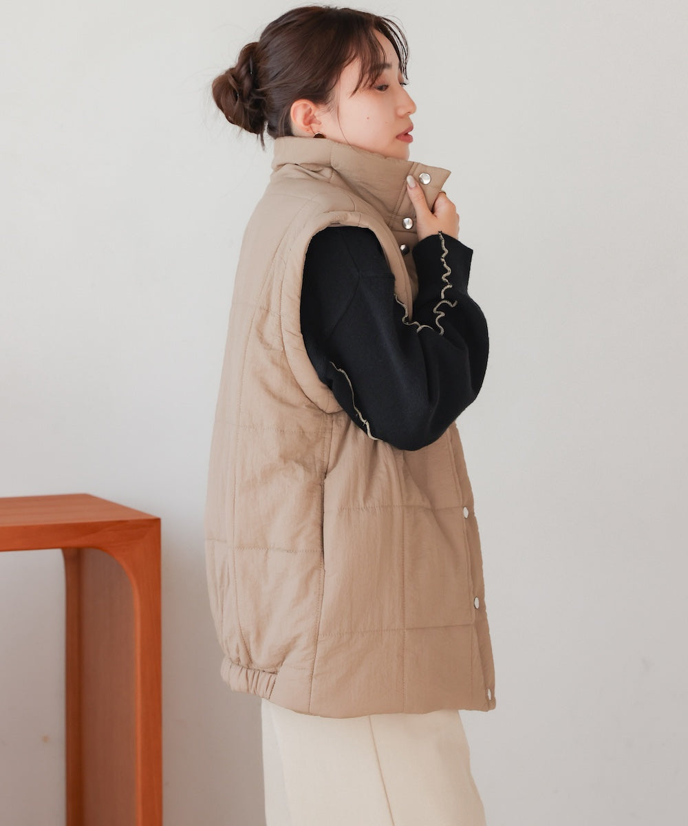 2-way mid-length down jacket with removable sleeves