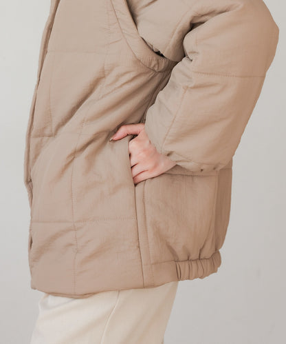 2-way mid-length down jacket with removable sleeves