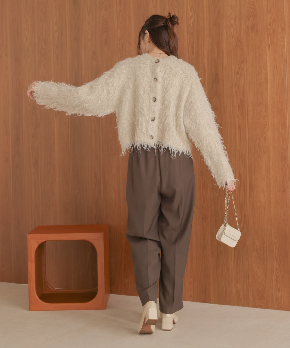 ［KNIT20％OFF］mix shaggy knit cardigan