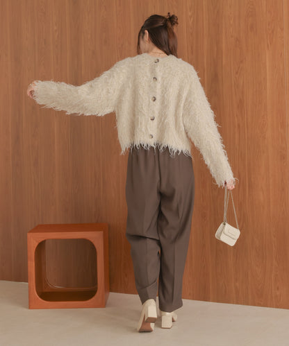 ［KNIT20％OFF］mix shaggy knit cardigan