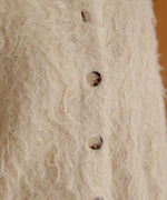 mix shaggy knit cardigan