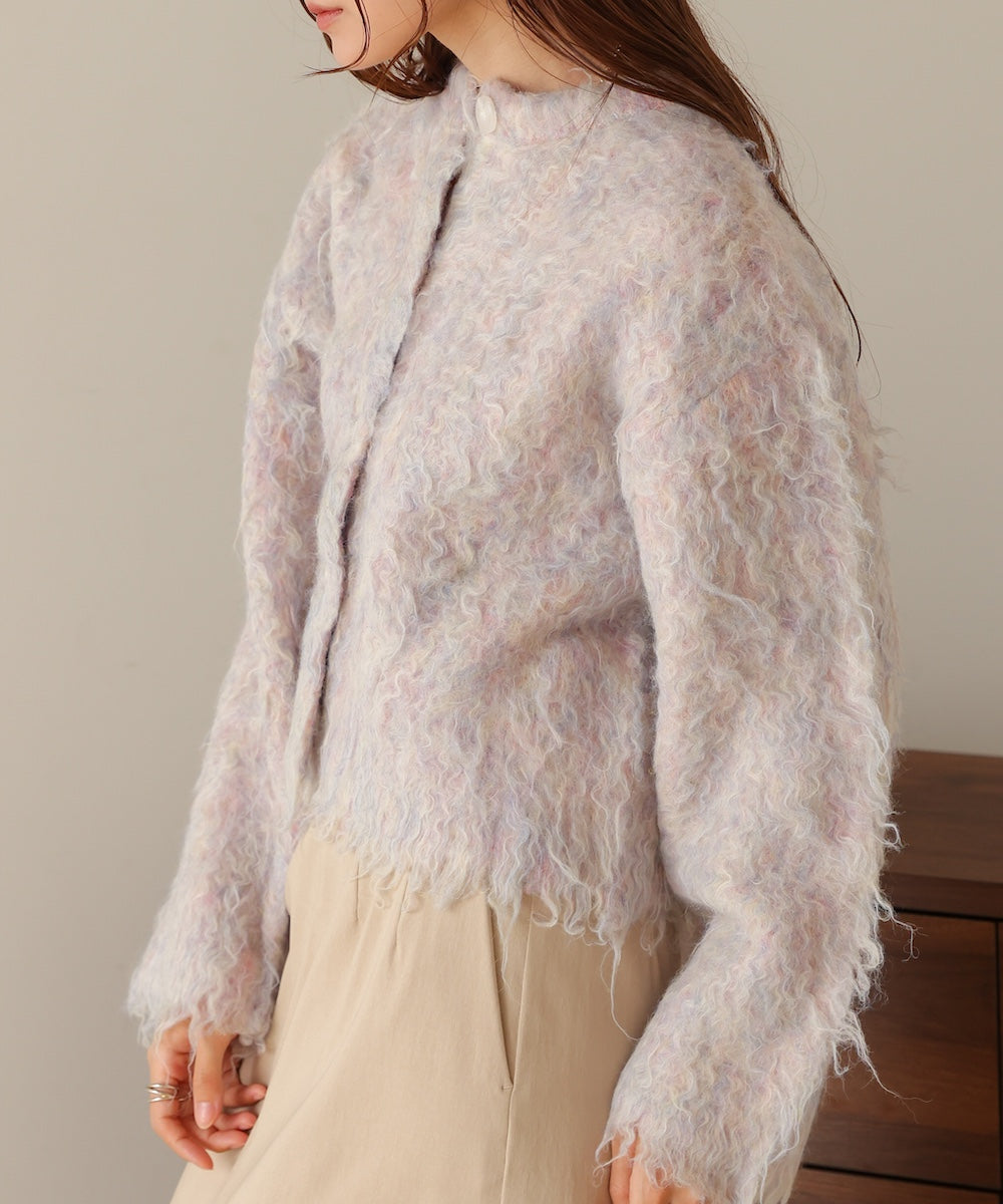 ［KNIT20％OFF］mix shaggy knit cardigan