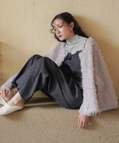 ［KNIT20％OFF］mix shaggy knit cardigan