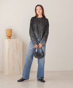 foil print knit pullover