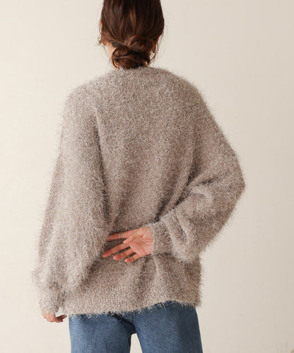 lame shaggy knit tops