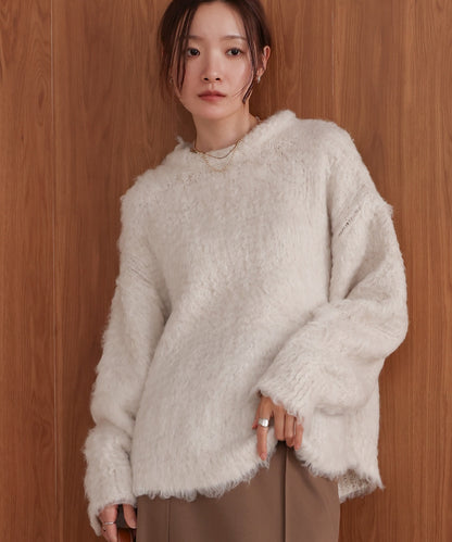 mix woollen knit pullover