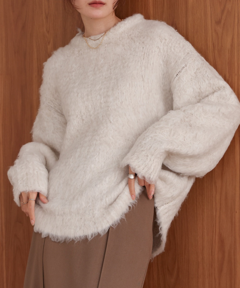 mix woollen knit pullover