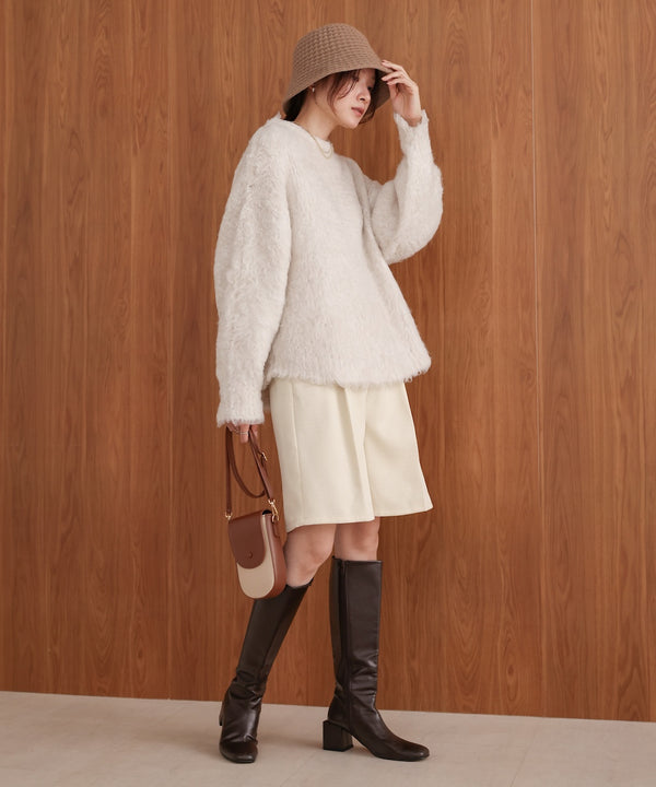 mix woollen knit pullover