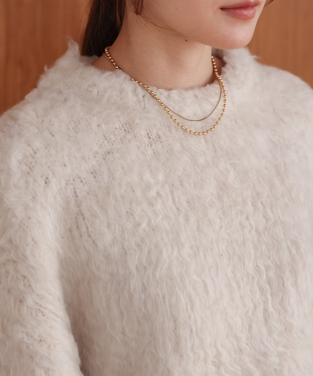 mix woollen knit pullover