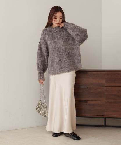 mix woollen knit pullover