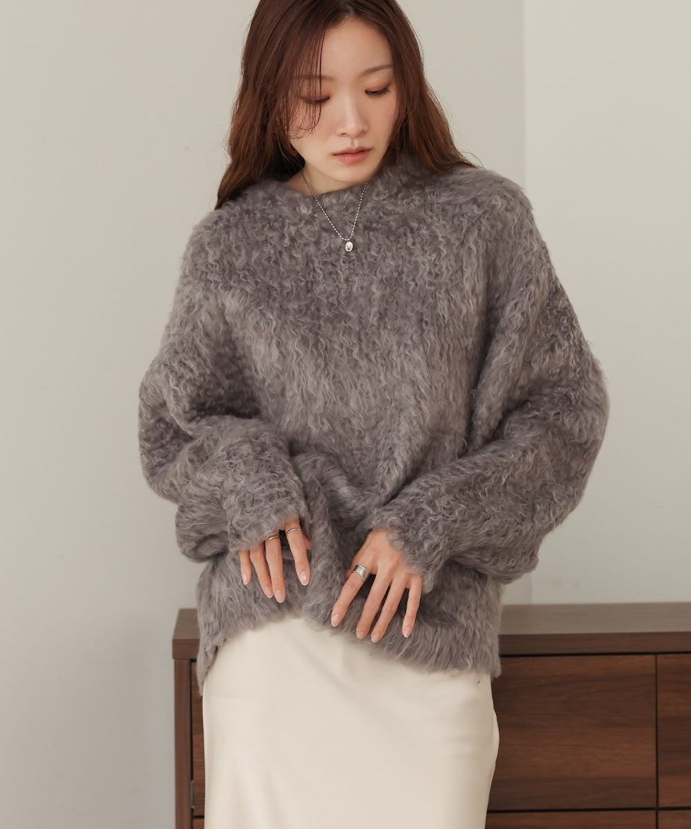 mix woollen knit pullover