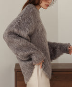 mix woollen knit pullover