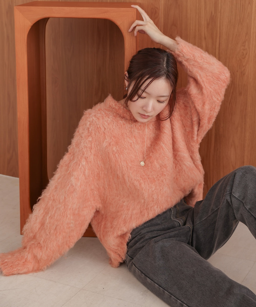 mix woollen knit pullover