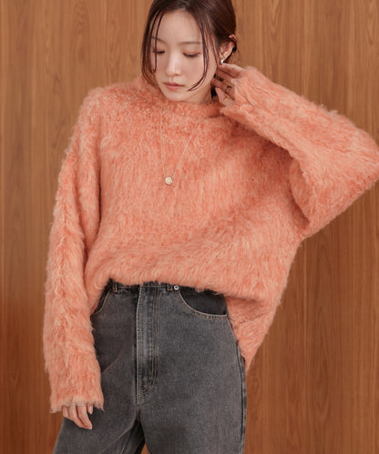 mix woollen knit pullover