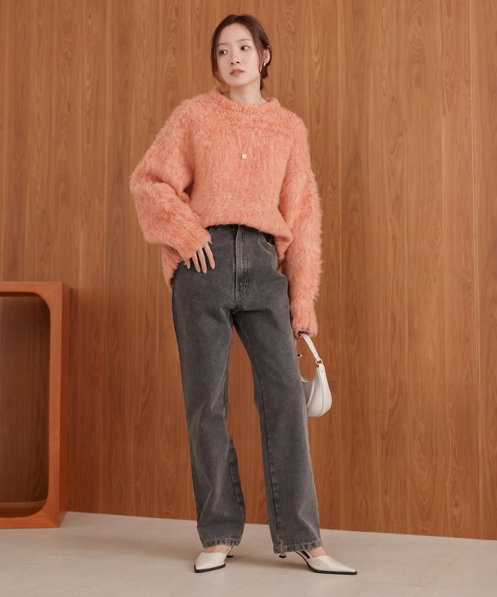 mix woollen knit pullover