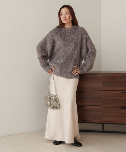 mix woollen knit pullover