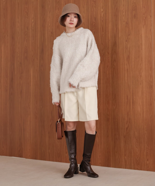 mix woollen knit pullover