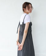 【S・Mサイズ展開】デニムギャザーキャミワンピース