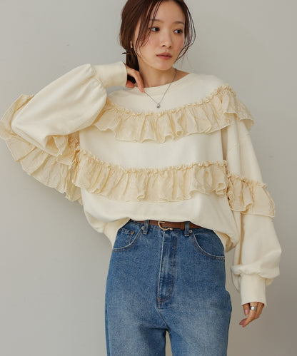 ruffle lined tops