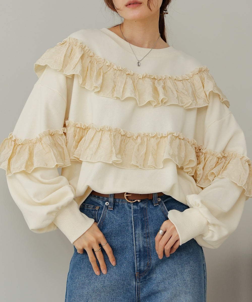 ruffle lined tops