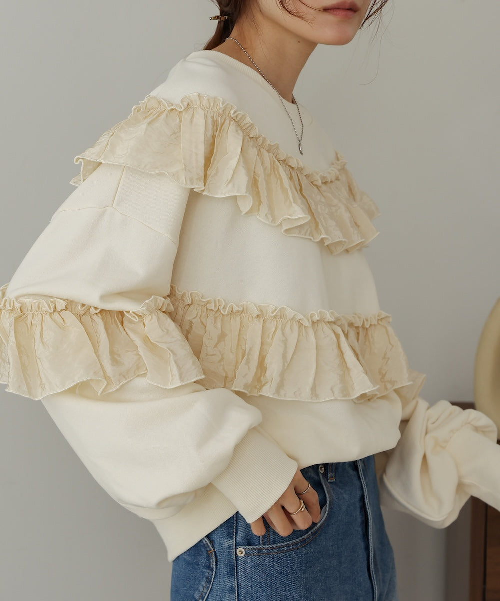 ruffle lined tops