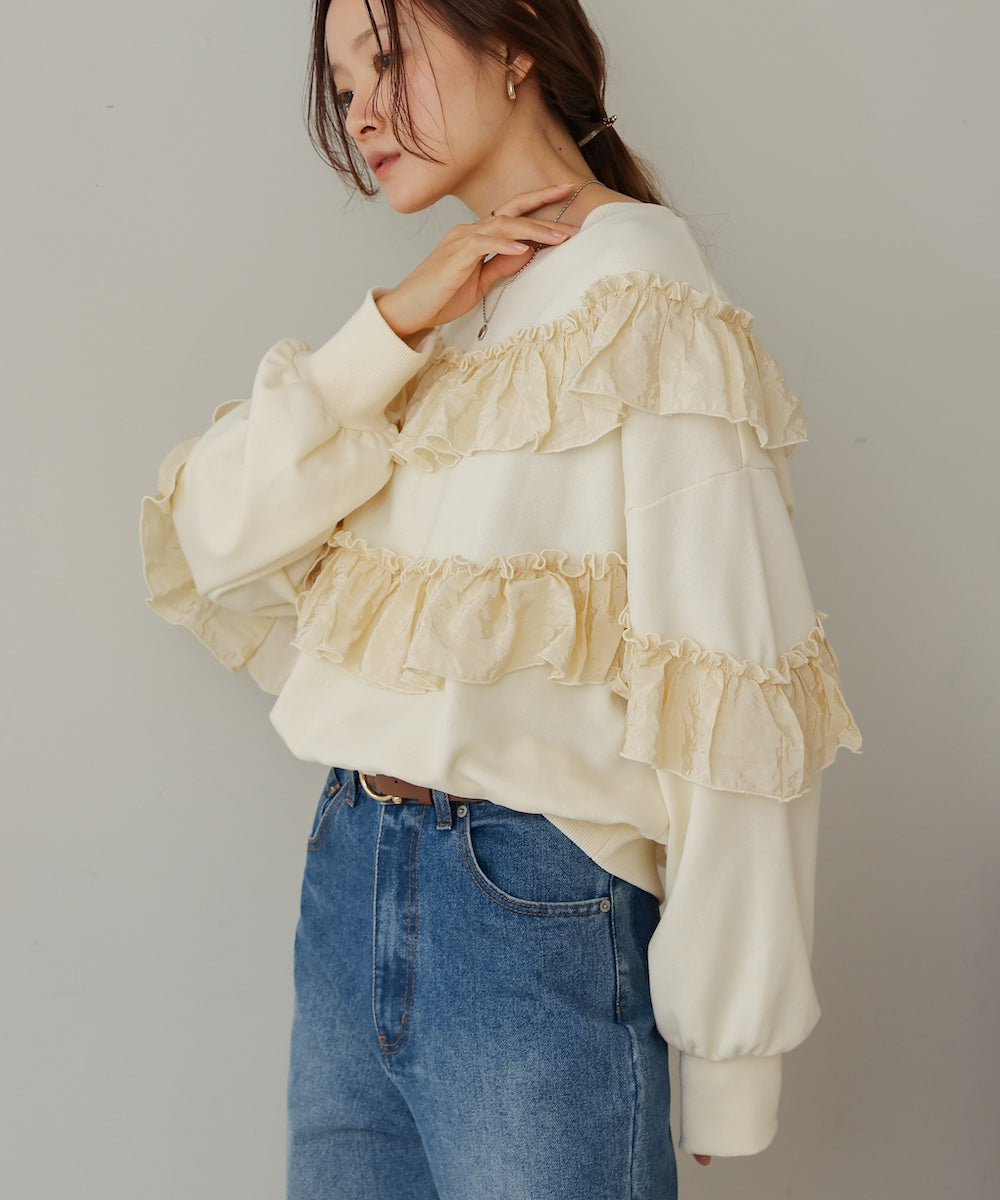 ruffle lined tops