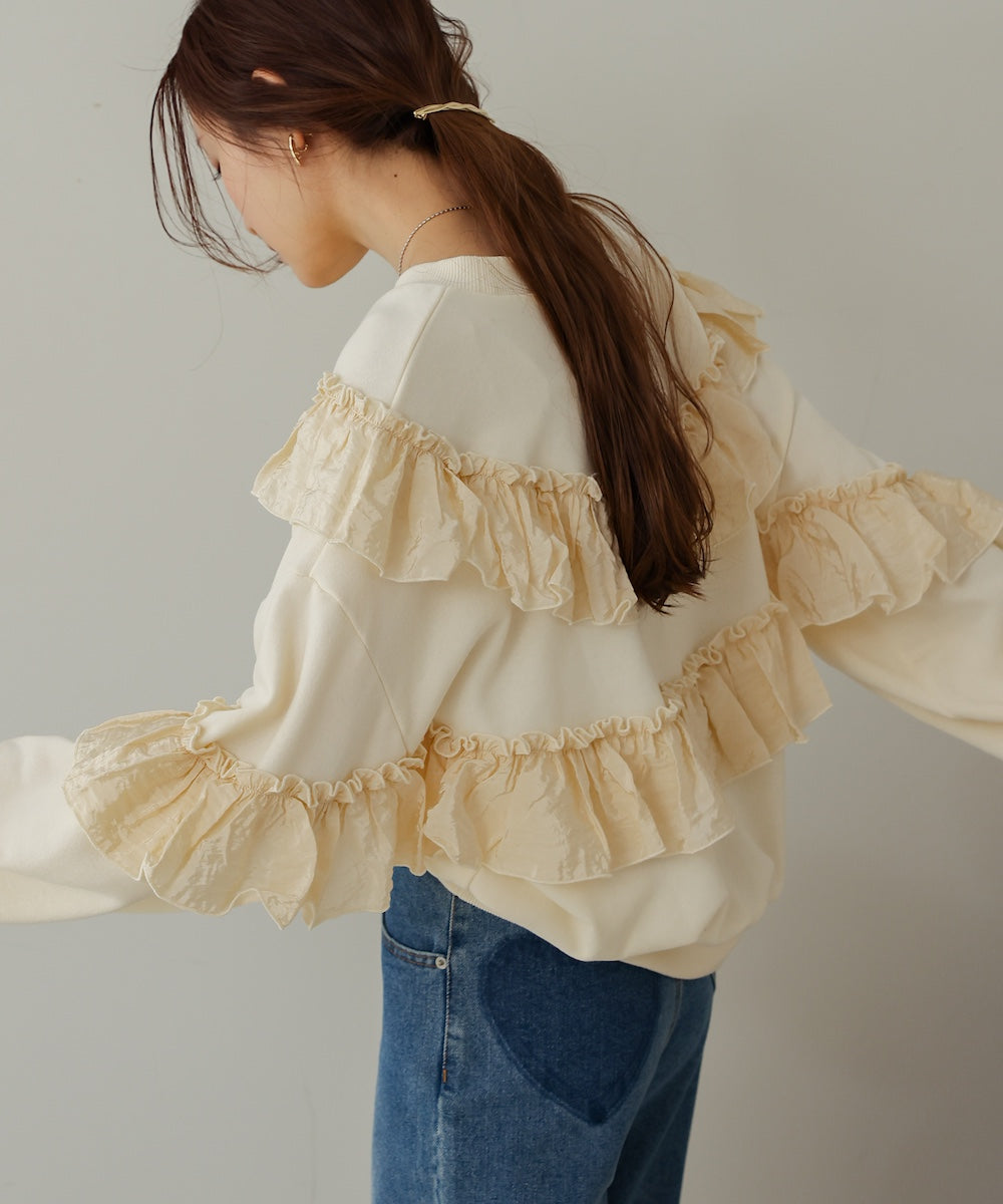 ruffle lined tops