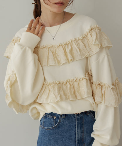 ruffle lined tops