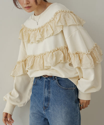 ruffle lined tops