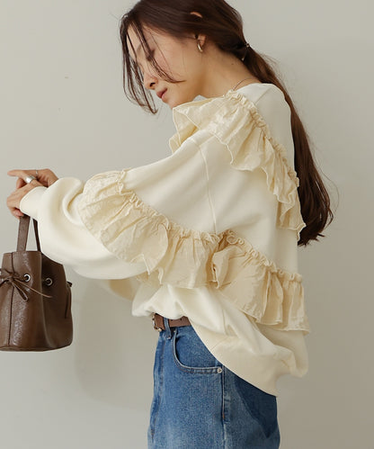 ruffle lined tops