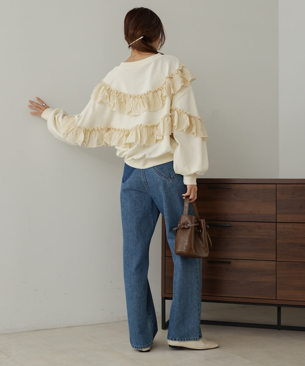 ruffle lined tops