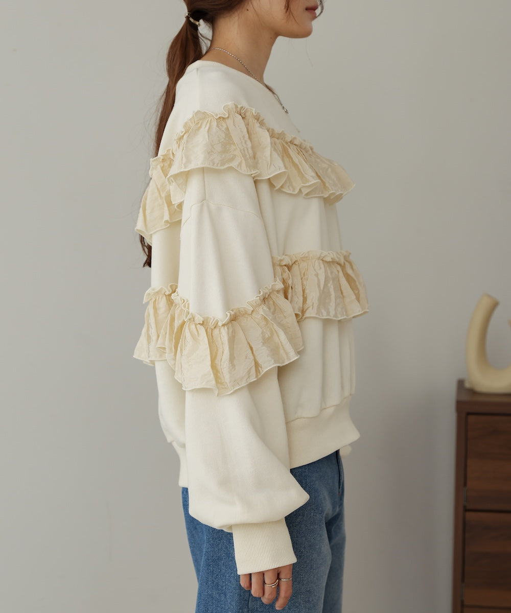 ruffle lined tops